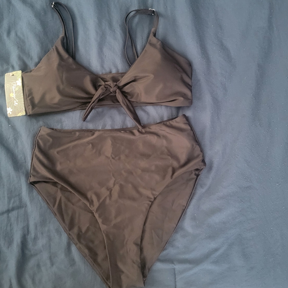 NWT-Blooming Jolly- 2 peice Black Swimsuit Size M